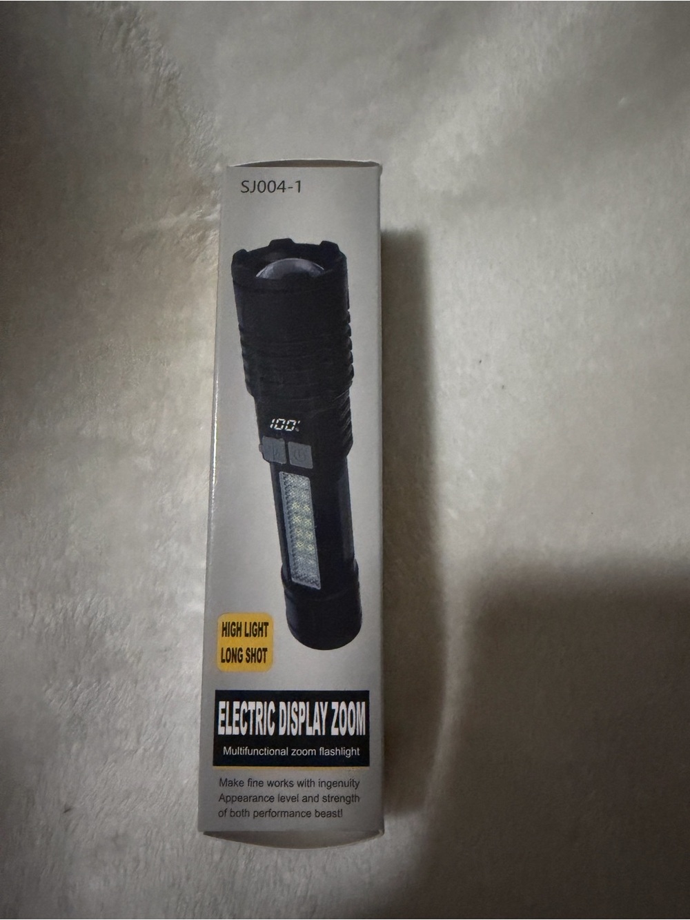 Rechargeable LED Zoom Flashlight with Side Light